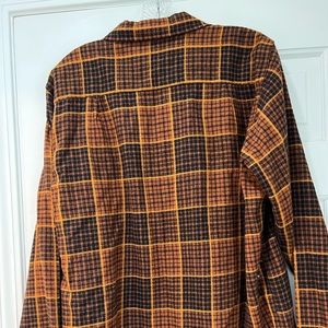 Vintage Sears, Roebuck and Co., plaid flannel, button down shirt.
